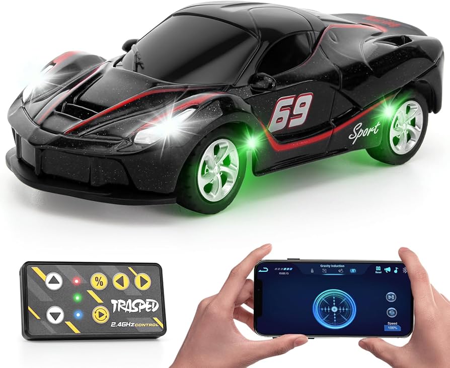 1:64 Mini RC Car Dual Mode 2.4G Dritf Racing Alloy Remote Control Car -Mobile App Control-Any 1
